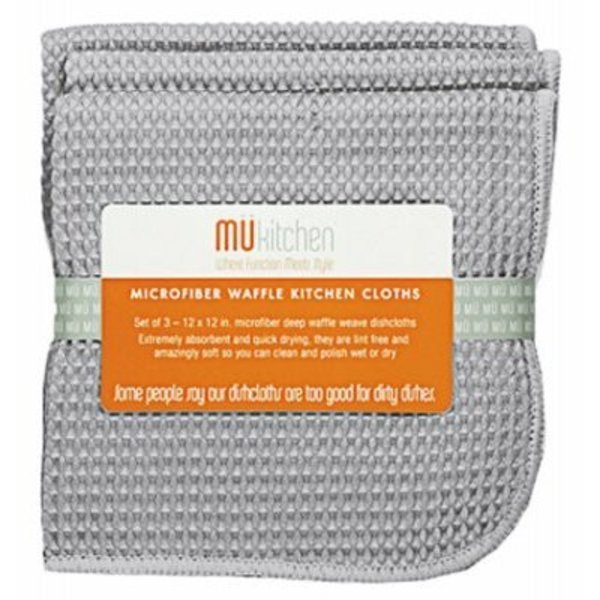 Mukitchen 3PK GRY Micro Dishcloth 6638-1629